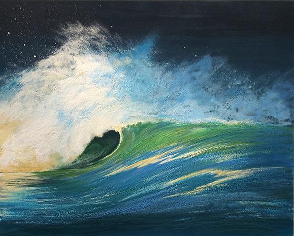 painting of waves